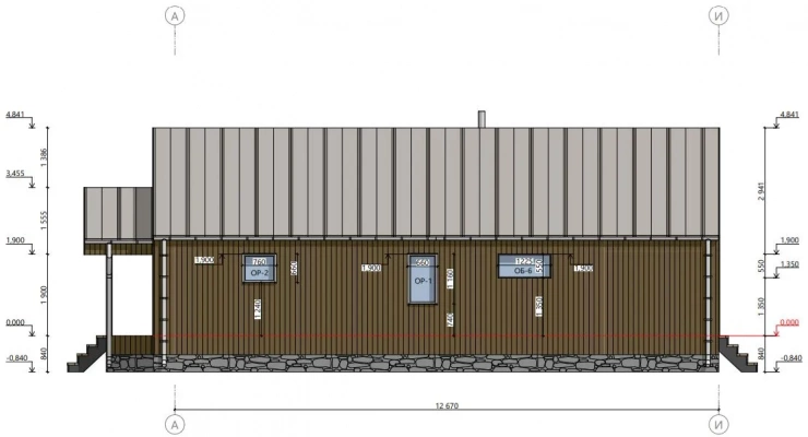 Элегантный загородный дом в слите Барн Хаус 7,0х10,0-70 м²