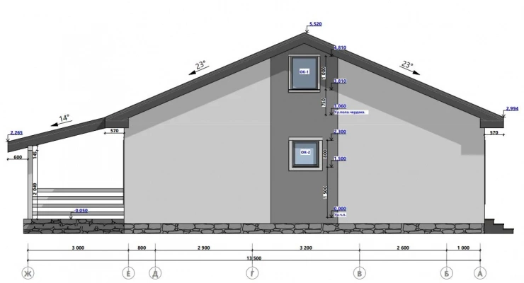 Загородный дом 10,5х14,4-171м²