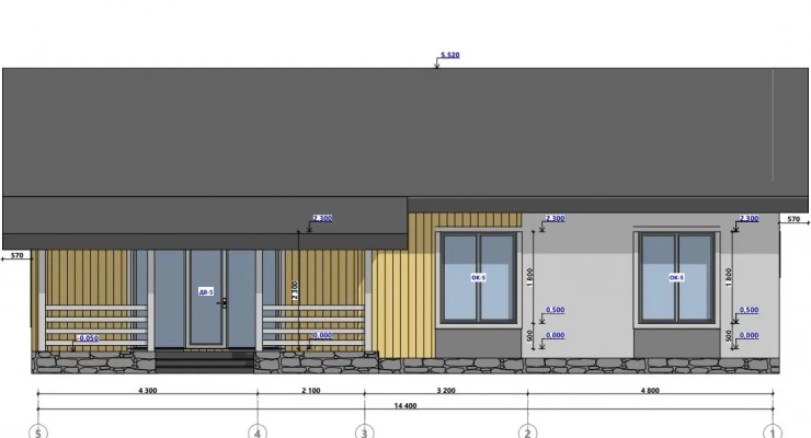 Загородный дом 10,5х14,4-171м²