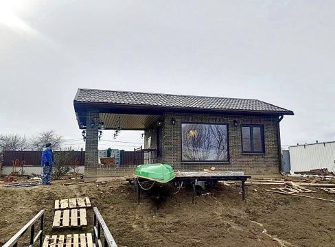 Двухскатная крыша из ЛСТК: 76м²